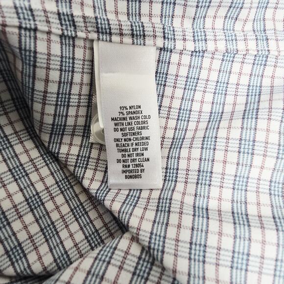 Bonobos Shirt Mens Size XXL Performance Stretch Plaid Button Front Long Sleeve - Picture 8 of 8